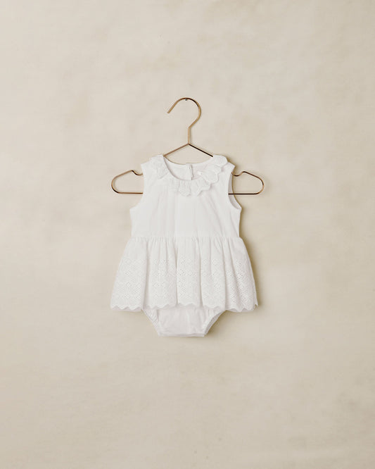 White Georgia Romper