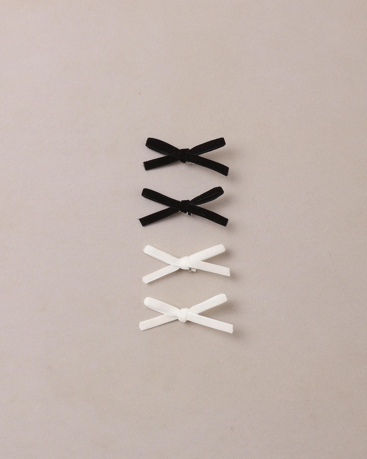 Black, Ivory Mini Ribbon Bows
