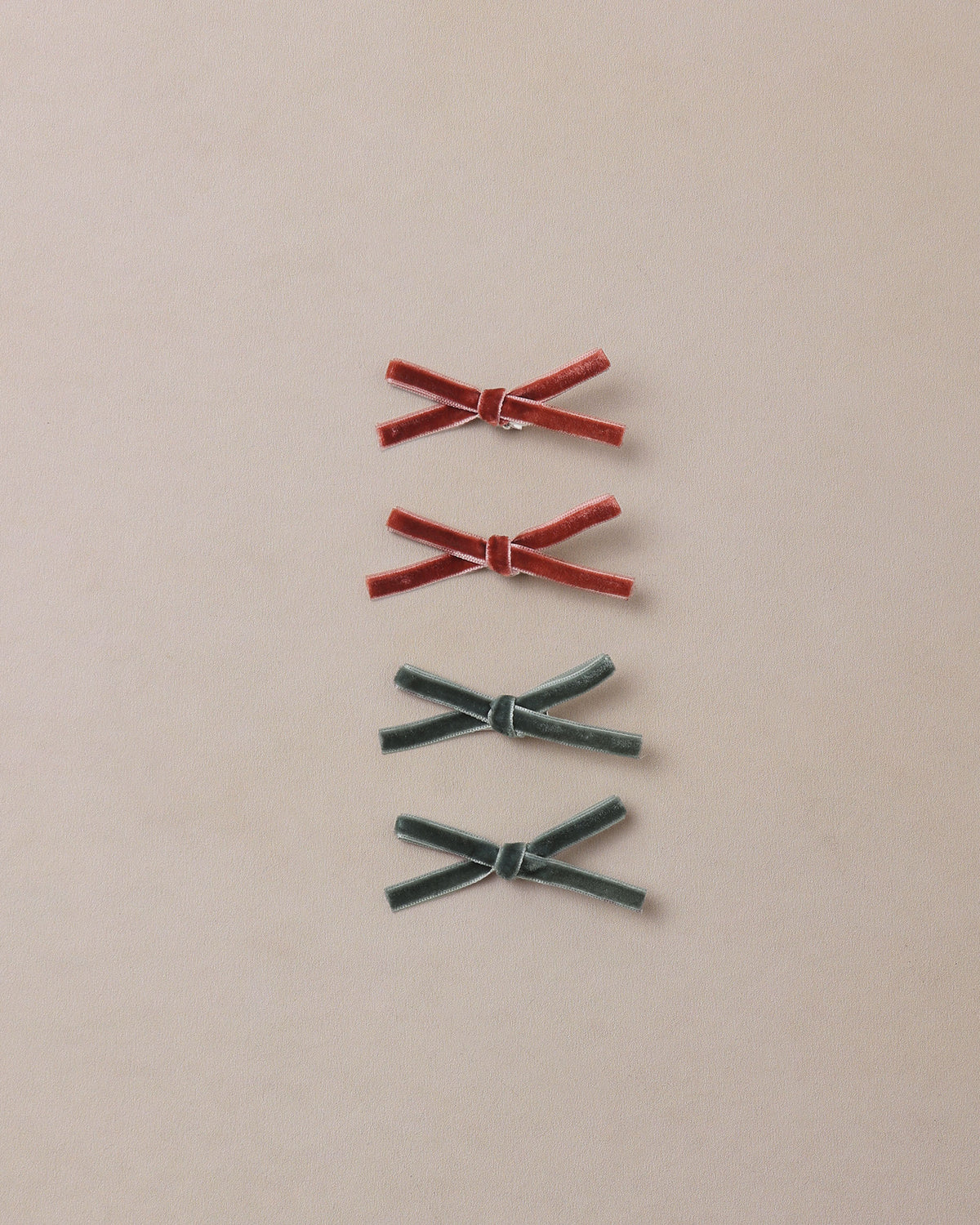 Green, Ruby Mini Ribbon Bows