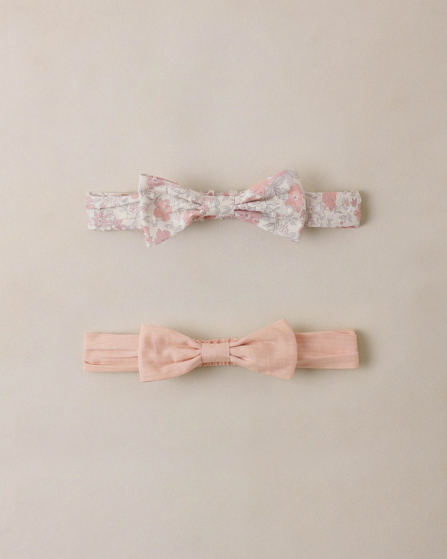 Noralee pastel garden baby bow headband set featuring ivory petal design and soft pastel colors for infants.
