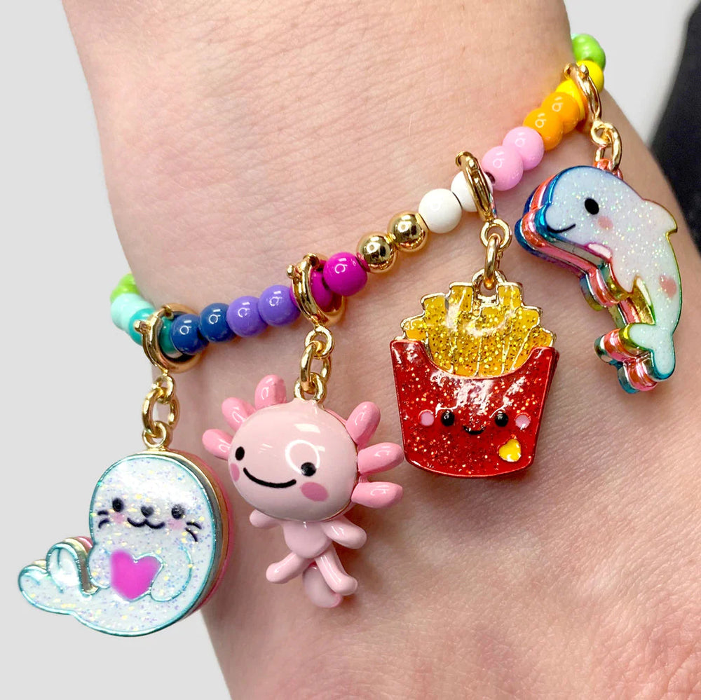 Charm It! -  Gold Swivel Axolotl  Charm