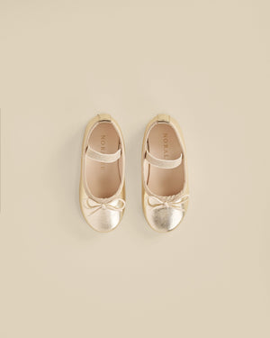 Noralee - Metallic Ecru Ballet Flats