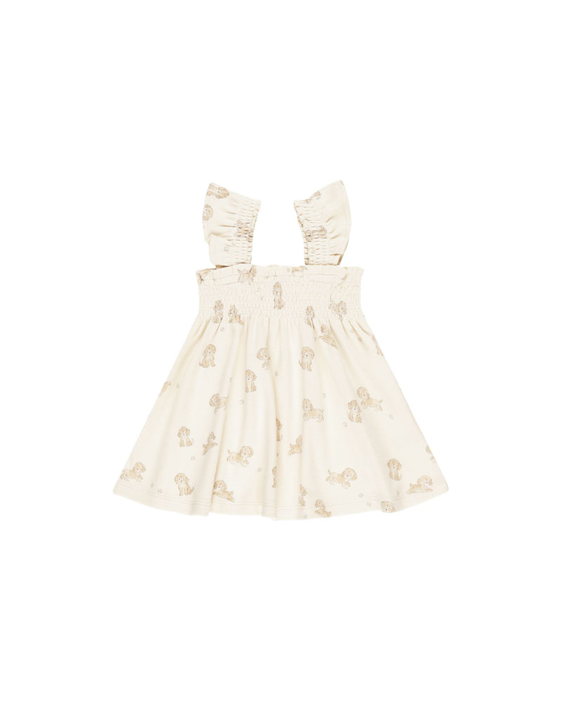 Quincy Mae - Puppies Smocked Jersey Dress