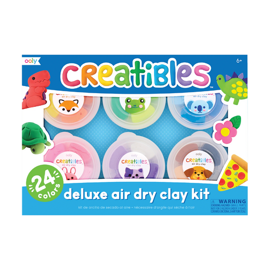 Creatibles Deluxe Air Dry Clay Kit - Set of 24 Colors