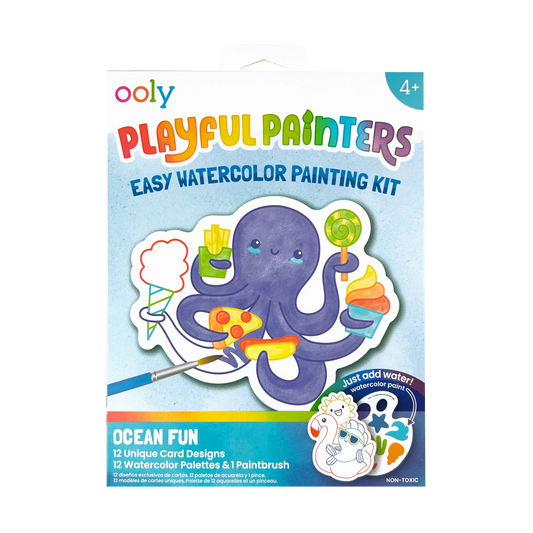 Playful Painters Easy Watercolor Painting Kit - Ocean Fun