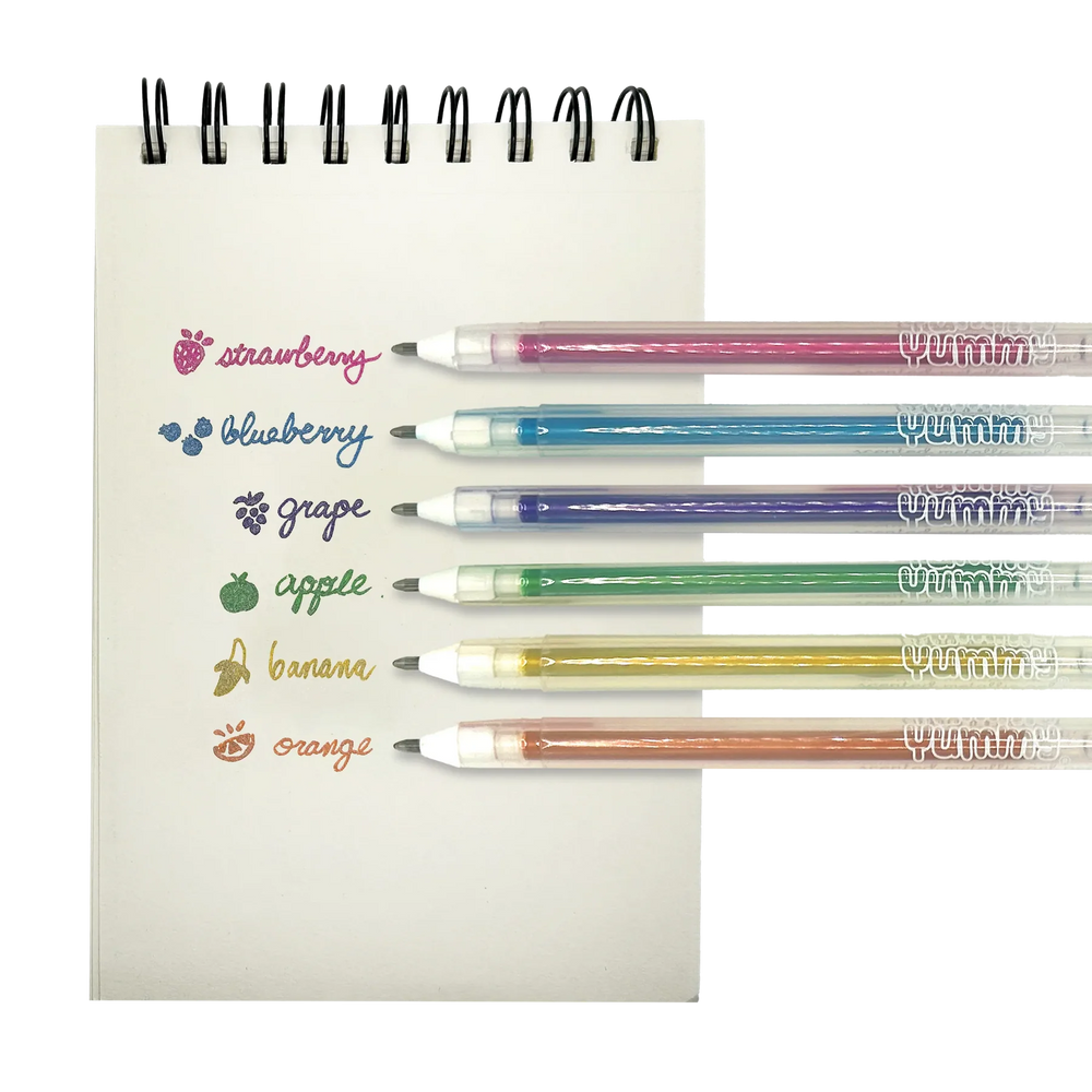 ooly - Yummy Yummy Scented Gel Pens - Metallic - Set of 6