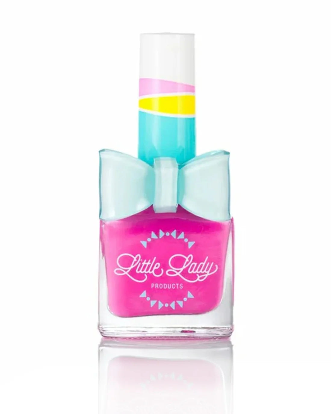 Kid-safe scented nail polish from Little Lady featuring a vibrant flamingo design in a fun, kid-friendly bottle.