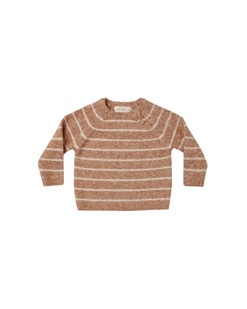 Quincy Mae - Cinnamon Stripe Ace Knit Sweater