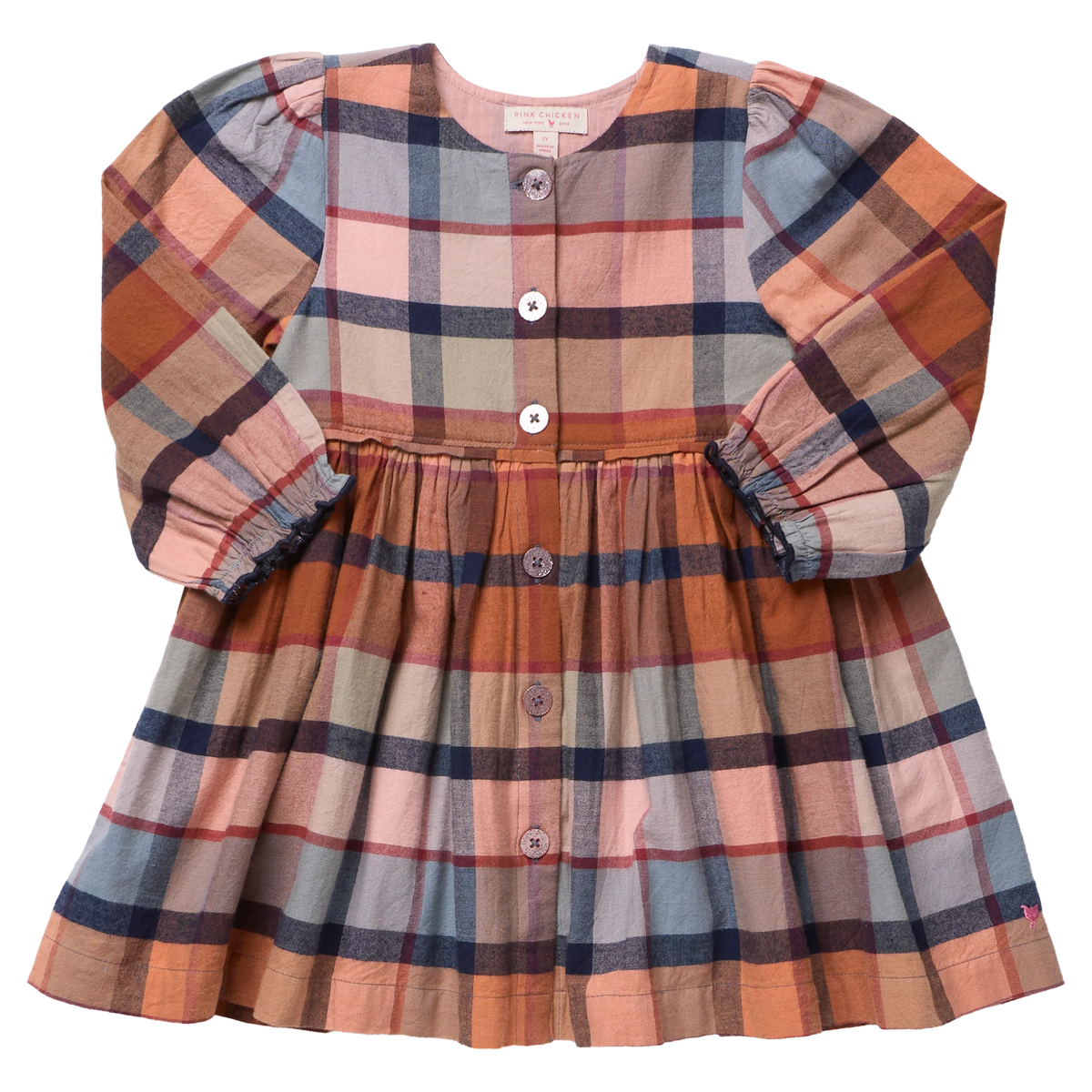 Hayride Plaid Girls Mae Dress