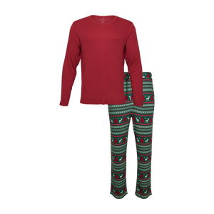 Posh Peanut - Holiday Fair Isle - Men's Long Sleeve Pajama