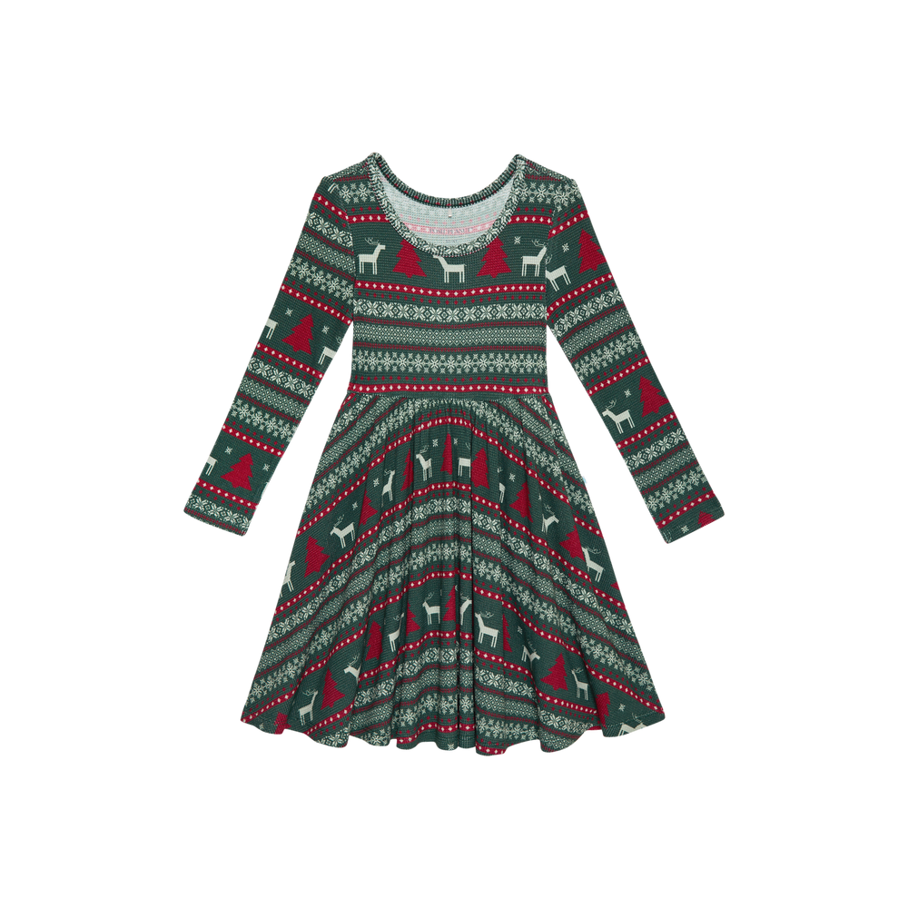 Posh Peanut - Holiday Fair Isle - Twirl Dress