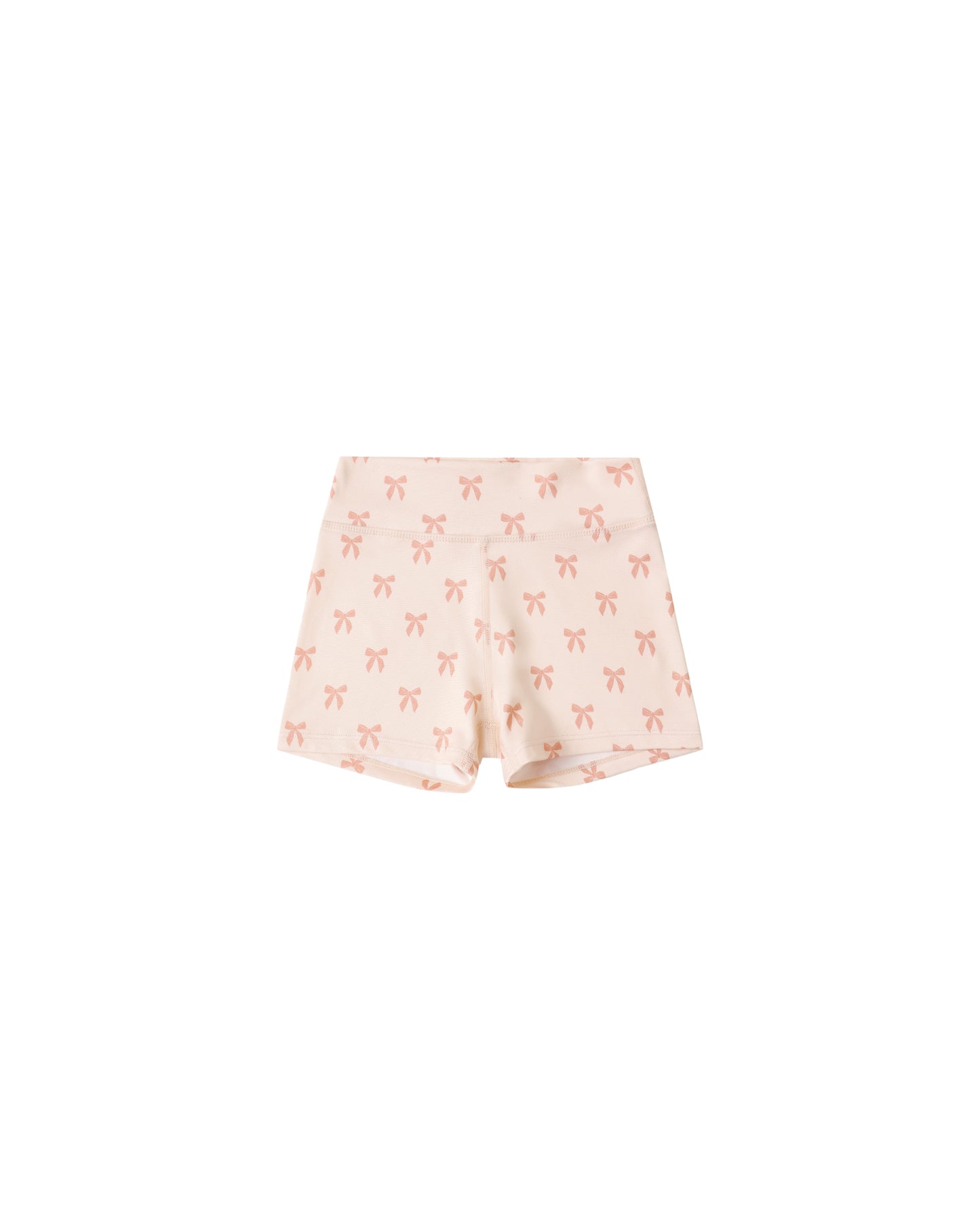 Pink Rylee & Cru Bows Shortie Short for babies, soft fabric with adorable bow details, perfect for warm weather and casual wear.