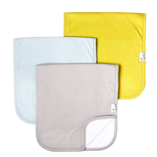 Set of Copper Pearl Stone premium burp cloths featuring soft, absorbent fabric with a stylish stone pattern for baby care.