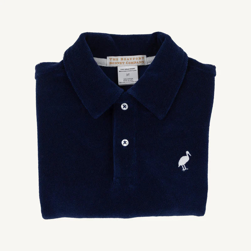 
            
                Load image into Gallery viewer, The Beaufort Bonnet Company - Prim and Proper Polo-Terrycloth Nantucket Navy
            
        