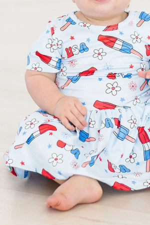 Mila & Rose - Proudly Patriotic S/S Twirl Bodysuit