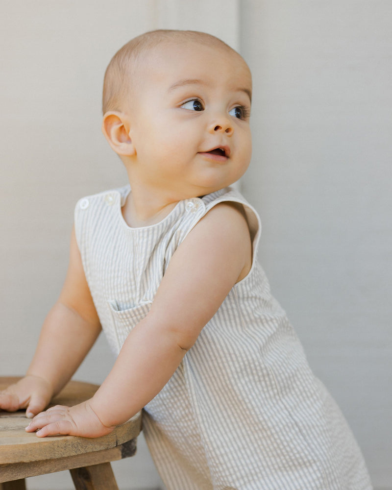 
            
                Load image into Gallery viewer, Noralee - Sage Stripe Georgie Romper
            
        