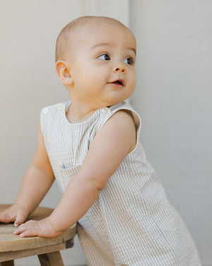 Noralee - Sage Stripe Georgie Romper