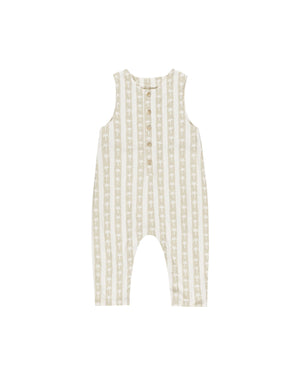 Rylee & Cru - Palm Stripe Button Jumpsuit