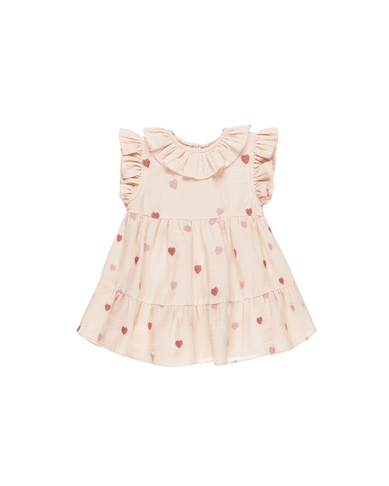 Quincy Mae - Charlotte Dress || Heart Embroidery