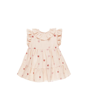 Quincy Mae - Charlotte Dress || Heart Embroidery