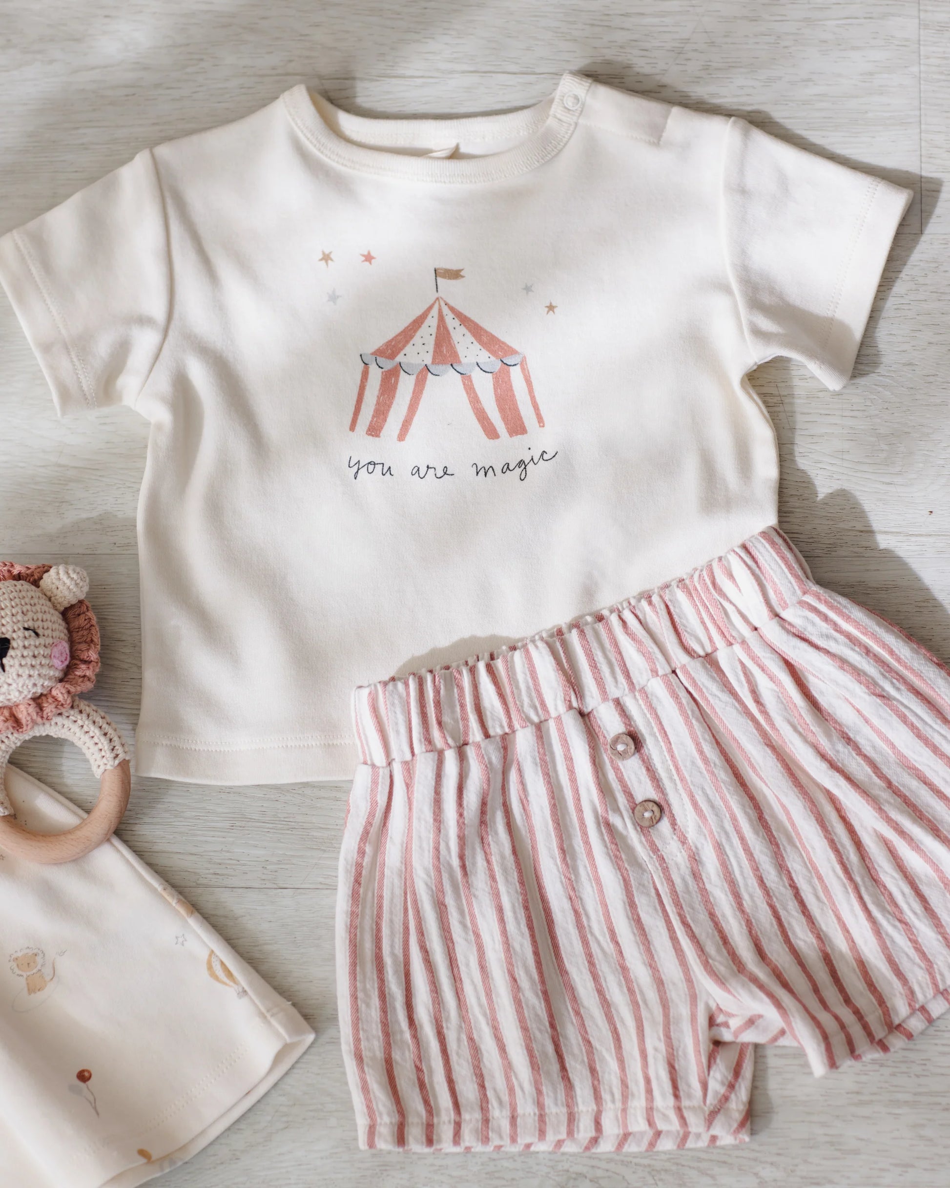 Quincy Mae You Are Magic Boxy T-shirt in soft fabric, featuring a relaxed fit and playful graphic design.