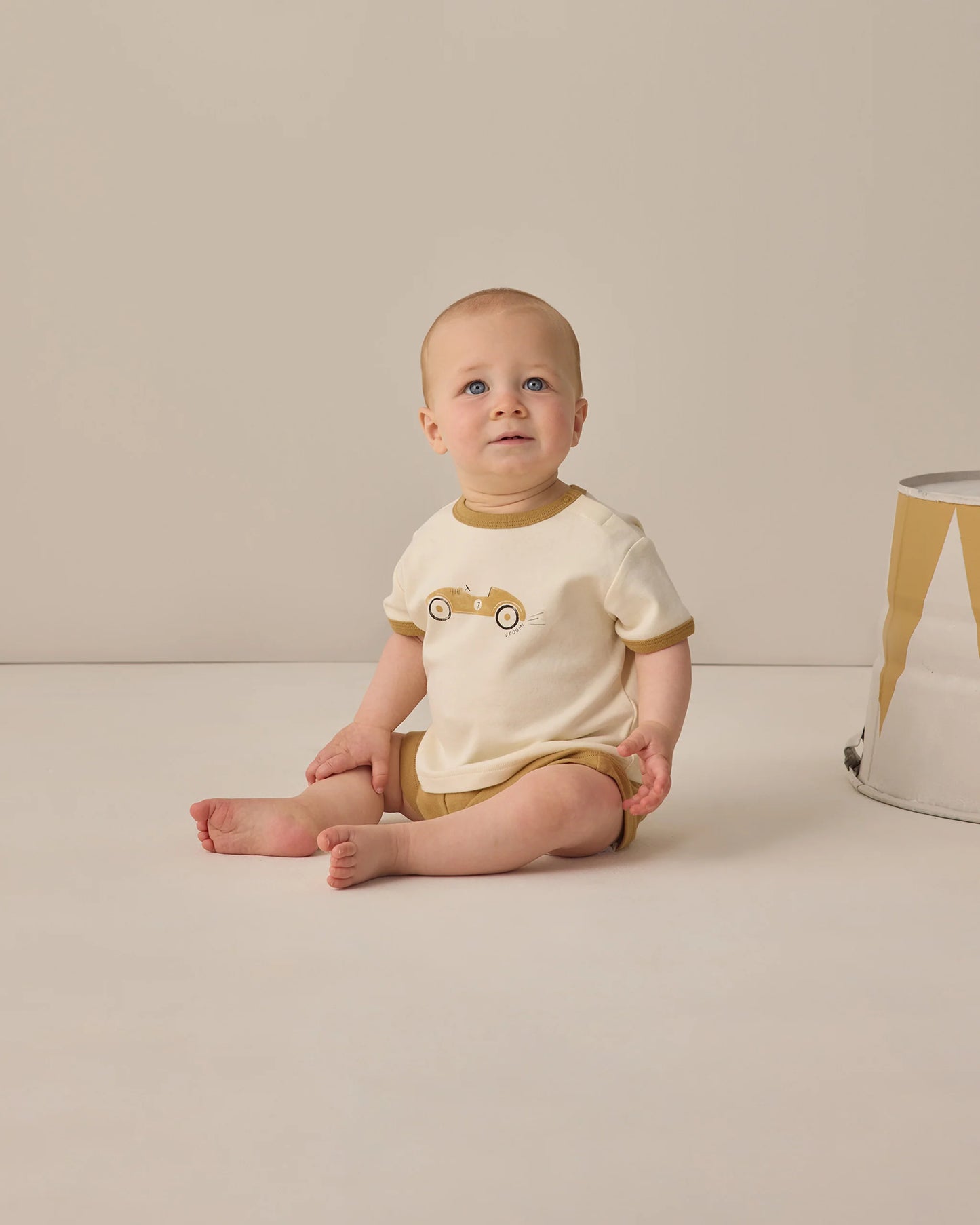 Quincy Mae Honey Play Short in soft fabric, featuring a relaxed fit and elastic waistband for comfortable everyday wear.