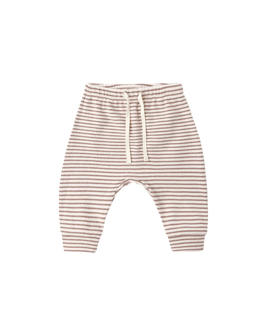 Cocoa Microstripe Drawstring Pant