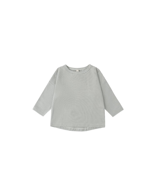 Sage Micro Stripe Long Sleeve Tee