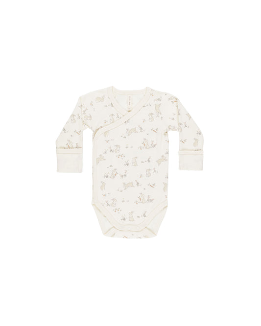 Quincy Mae - Bunnies Side Snap Bodysuit