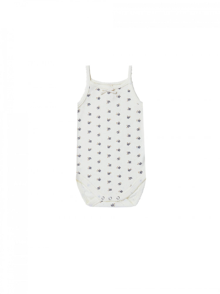 Quincy Mae - Ivory Floral Pointelle Tank Bodysuit