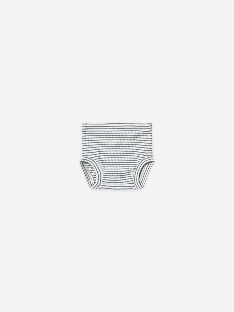 Quincy Mae - Indigo Stripe Ribbed Bloomer