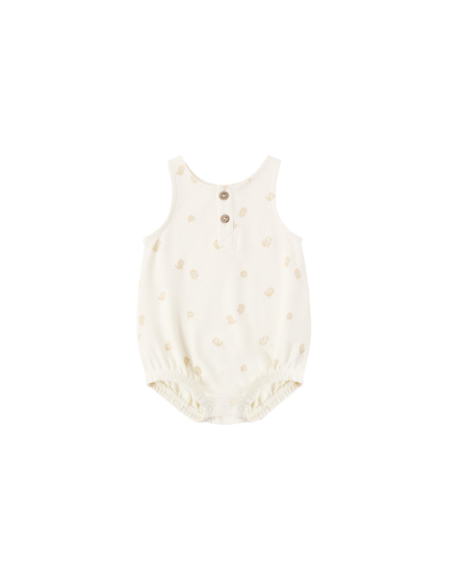 Ivory Quincy Mae sleeveless bubble for chicks, featuring a soft, lightweight fabric and cute, rounded design.