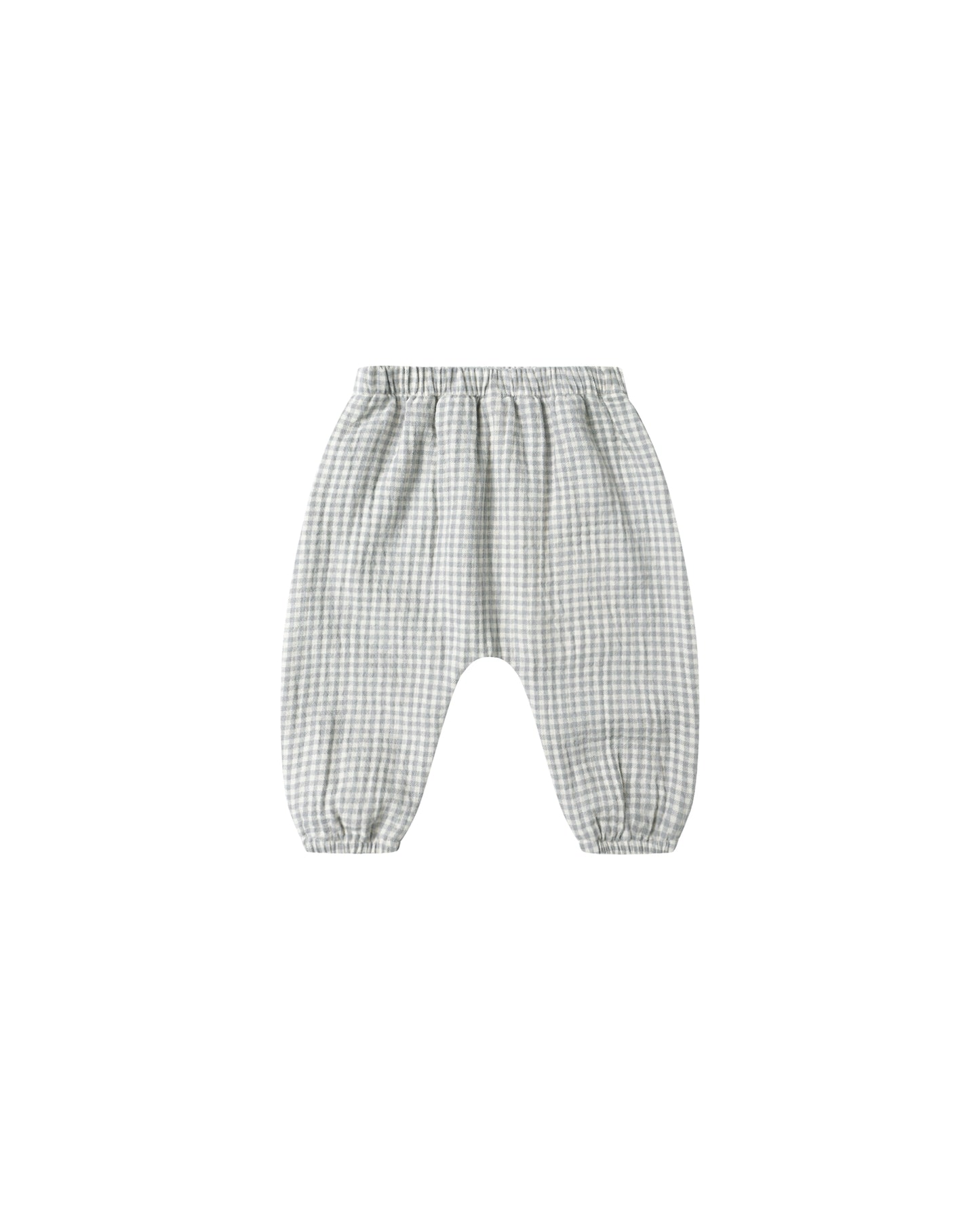 Blue Gingham Woven Pants