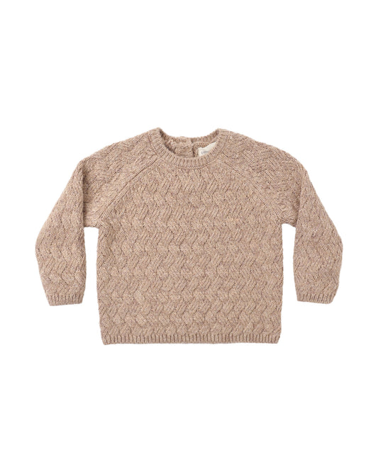 Heathered Almond Knit Sweater