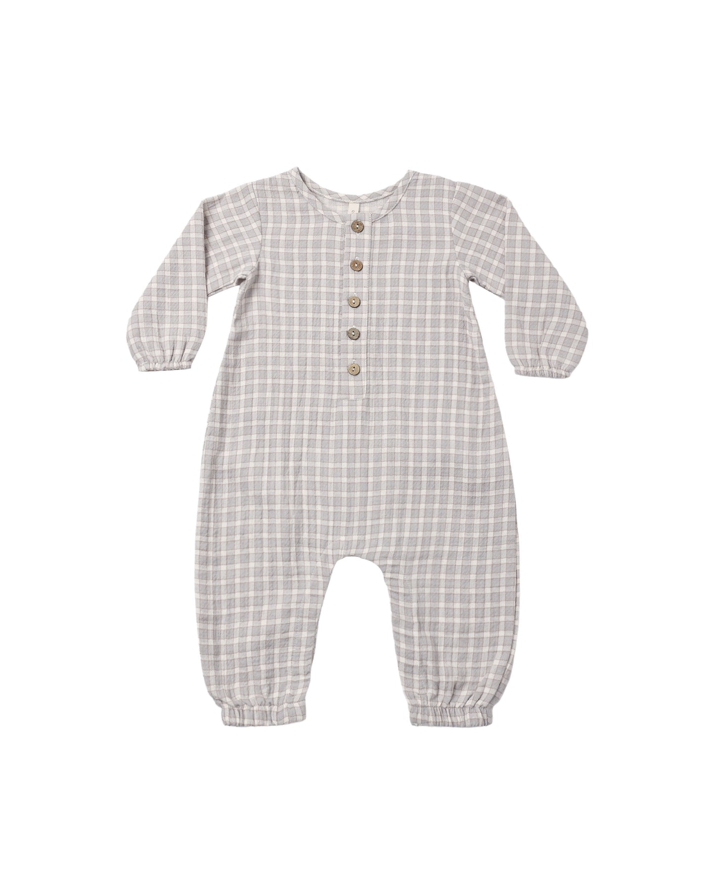 Blue Gingham Woven Jumpsuit