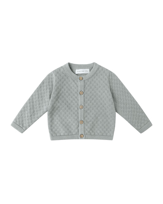 Steel Blue Knit Cardigan