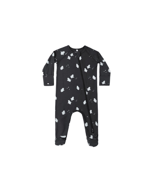 Ghosts Bamboo Zip Footie
