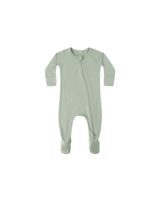 Fern Bamboo Zip Footie