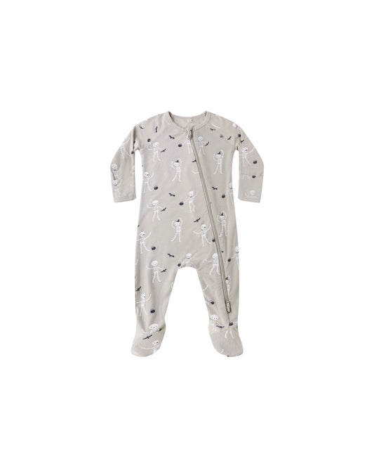 Skeletons Bamboo Zip Footie