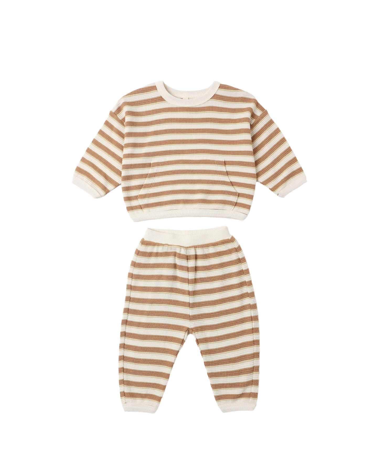 Spice Stripe Waffle Slouch Set