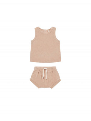 Quincy Mae  - Blush Terry Tank Short Set