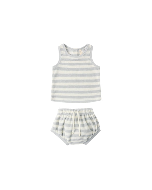 Sky Stripe Terry Tank + Short Set