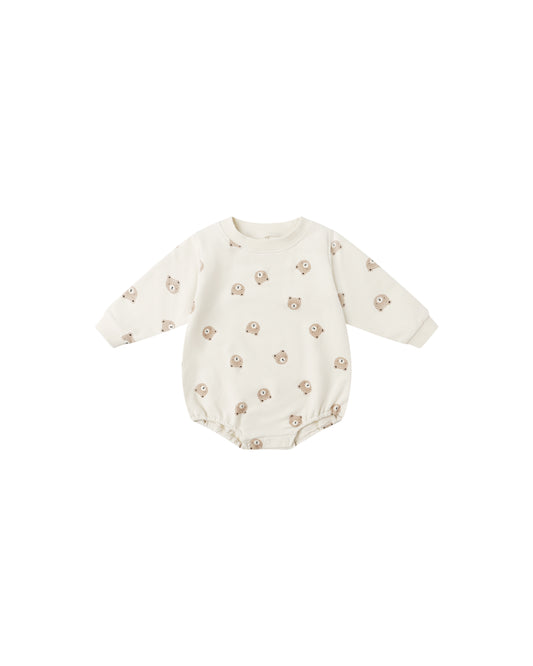 Brown Bear Crewneck Bubble Romper