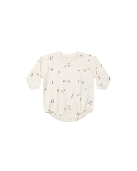 Deer Crewneck Bubble Romper