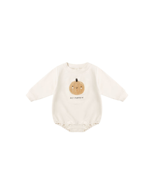 Pumpkin Crewneck Bubble Romper