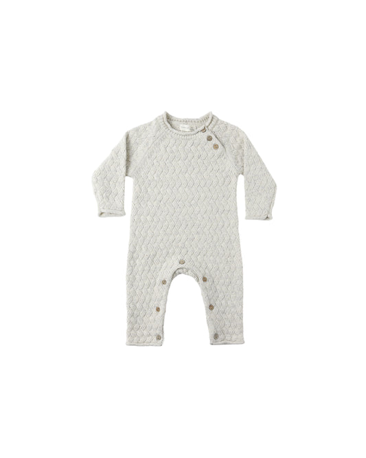 Blue Cozy Heather Knit Jumpsuit