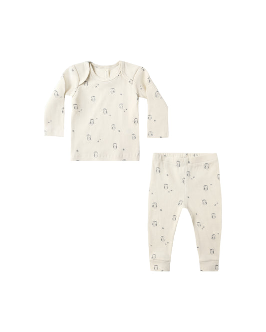 Owls Ribbed Tee + Legging Set