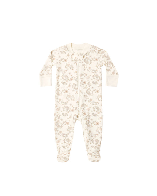 Floral Vine Zip Long Sleeve Sleeper Footie