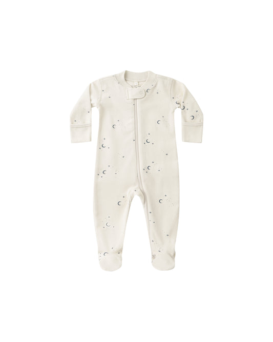 Moons Zip Long Sleeve Footie