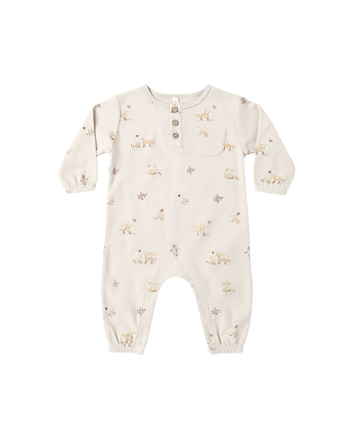 Fox Land Long Sleeve Pocket Jumpsuit